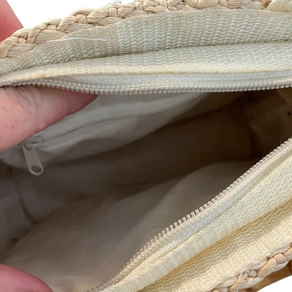 Straw Maui Bag with Woven Handles & Embellished Design - Picture 5 of 7